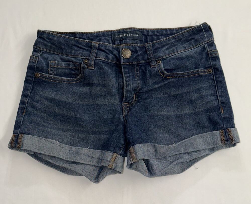 Aeropostale Women’s Midi Cuffed Denim Shorts Size 0